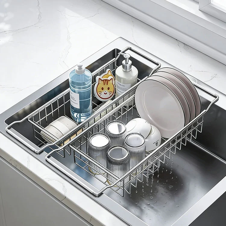 Extensible Steel Sink Exhaurire Rack