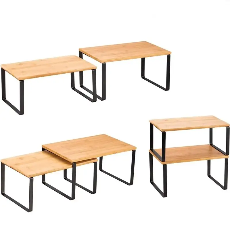 Stackable Kitchen Cabinet Shelf Organizer